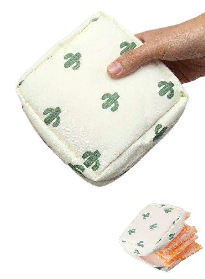 شنطة تخزين الفوط الصحية المحمولة للنساء والفتيات المراهقات – حقيبة بسحاب لحمل الفوط الصحية، مجموعة أول فترة، حقيبة متعددة الاستخدام للفوط الصحية، السفر، المدرسة، المكتب، الإكسسوارات، المكياج والمفاتيح – صغيرة، قابلة لإعادة الاستخدام، وخفيفة الوزن - Image 5